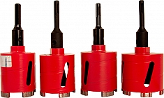 Алмазные коронки для подрозетников с переходниками Diam Master Line 68/72/82 мм