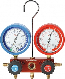 Двухпозиционный аналоговый манометрический коллектор для хладагентов R410A, R32 Rothenberger 5/16 SAE Двухпозиционный аналоговый манометрический коллектор для хладагентов R410A, R32 Rothenberger 5/16 SAE