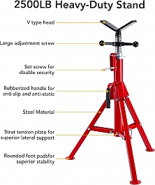 Характеристики V-образной складной регулируемой опоры для труб Remmers Atlant 1/8-12