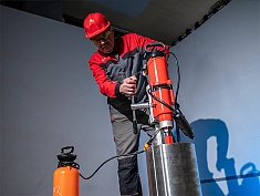 Использование установки алмазного бурения Voll Industrial V-Kit 500 Использование установки алмазного бурения Voll Industrial V-Kit 500