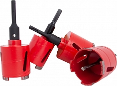 Коронки для подрозетников с переходниками Diam Master Line 68/72/82 мм