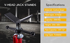 Применение V-образной складной регулируемой опоры для труб Remmers Atlant 1/8-12